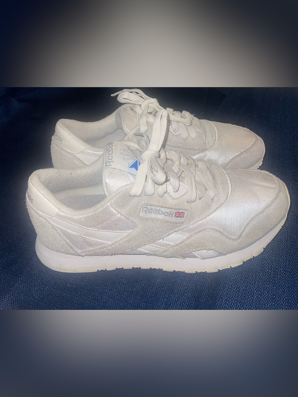 Reebok Women White Leather & Suede Retro Sneaker